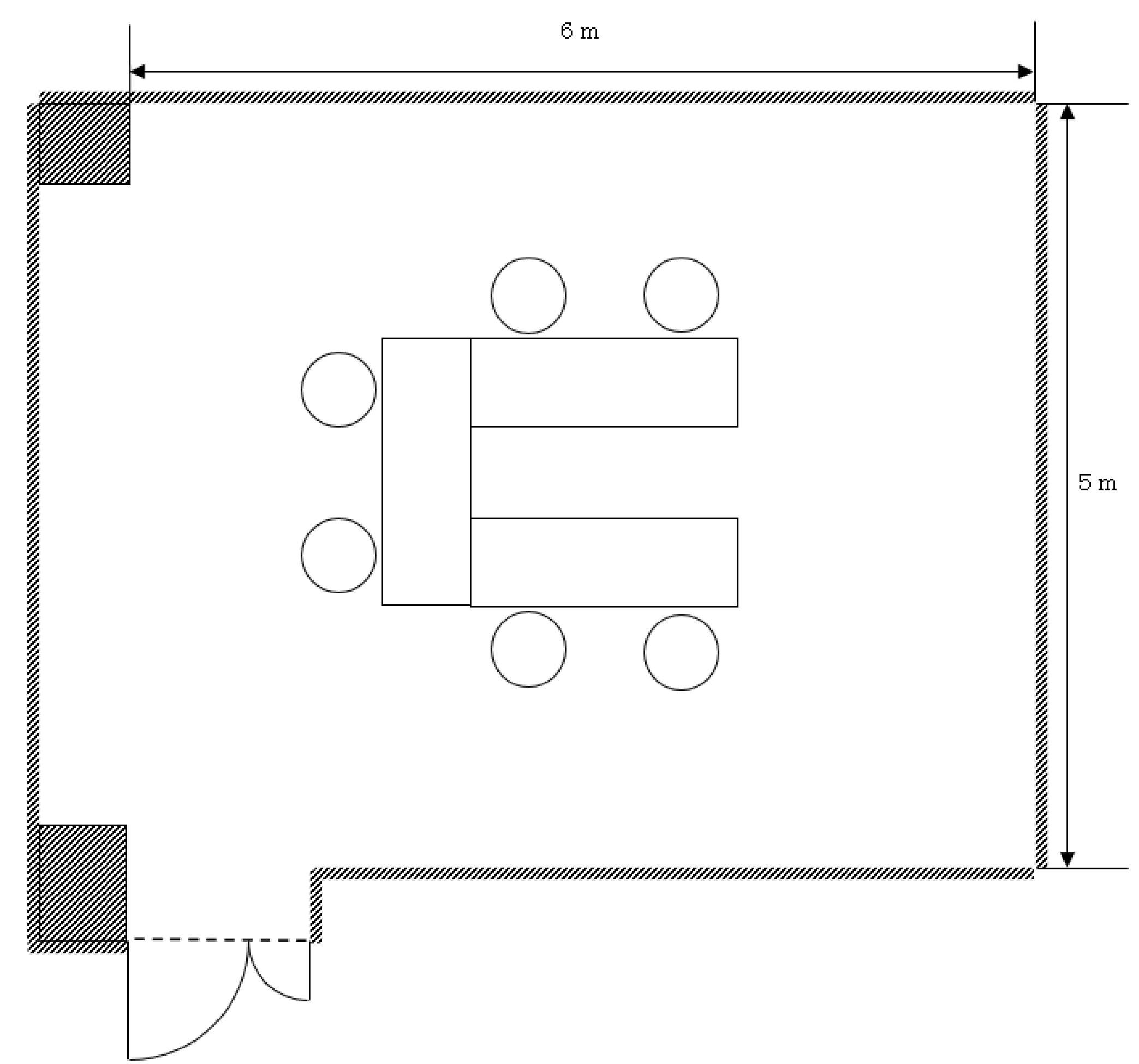 2人掛け(コの字6人)